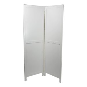 kamerscherm 2 delig x65cm hoogte 200cm wit