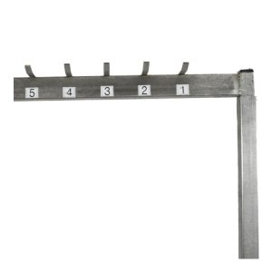 garderobe 50 personen haken (A) genummerd 180x56x170cm (lxbxh)