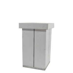 sokkel Raww white 40x40cm bovenblad wit 47x47cm hoogte 74cm