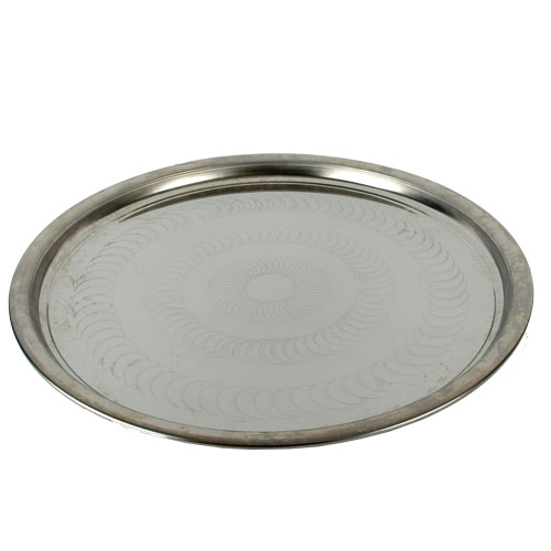 serveerplateau / serveerschaal 56cm rond rvs serveerplateau / serveerschaal 56cm rond rvs