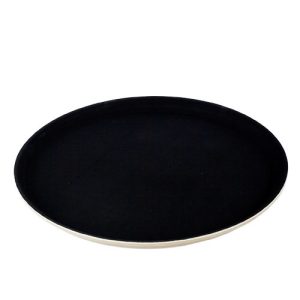 dienblad zwart rond 40cm antislip