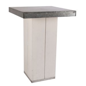 statafel Raww white, bovenblad verzinkt 77x77cm hoogte 110cm