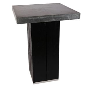 statafel Raww black, bovenblad verzinkt 77x77cm hoogte 110cm