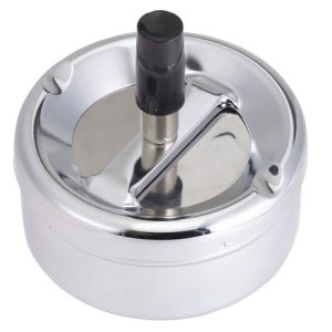 asbak rvs 9cm afsluitbaar rond