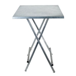 statafel verzinkt opklapbaar, bovenblad 76x76cm hoogte 110cm