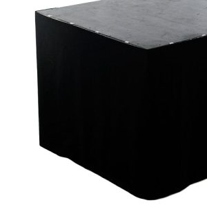 podiumrok 400x120cm (bxh) zwart medium gloss satin strak
