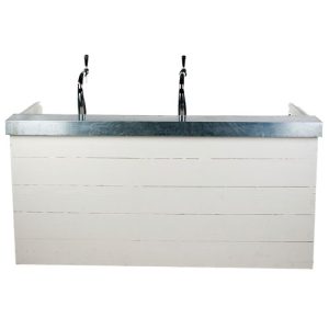 ombouw Raww white, bovenrand verzinkt 212x80cm hoogte 107cm