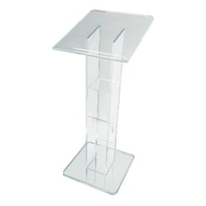spreekgestoelte / katheder plexiglas 60x50x118/129cm (lxbxh)