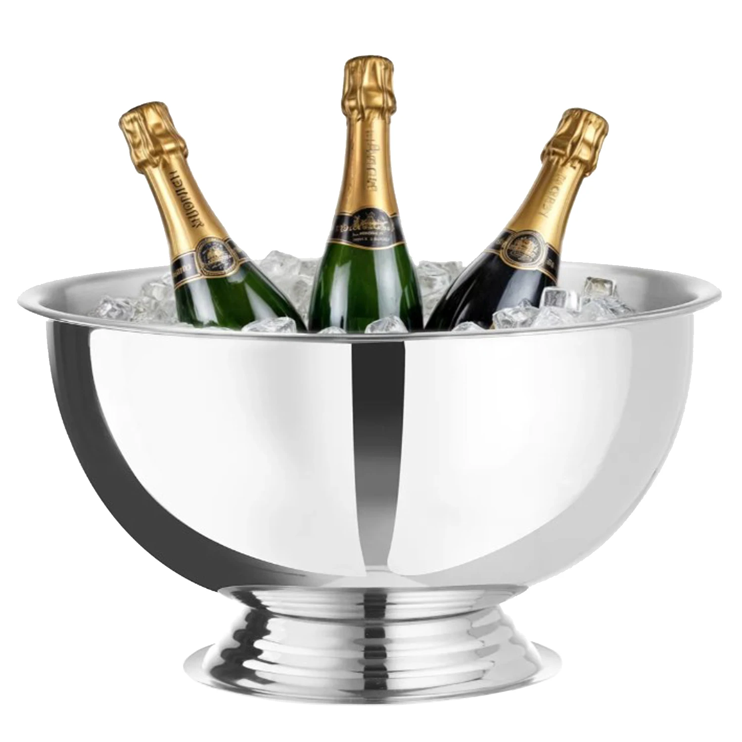 champagnekoeler rvs 38cm rond hoogte 24cm champagnekoeler rvs 38cm rond hoogte 24cm