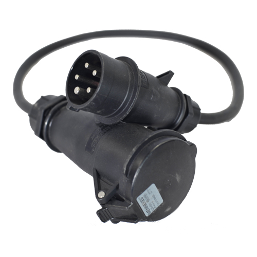verloop 16A CEE-5P 400V in, 32A CEE-5P 400V uit verloop 16A CEE-5P 400V in, 32A CEE-5P 400V uit