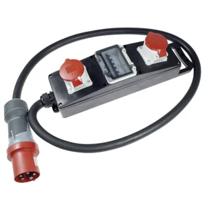 splitter 63A CEE-5P 400V in, 2 x 32A CEE-5P 400V uit