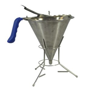 fondanttrechter tbv poffertjes-/crêpe bakplaat met standaard
