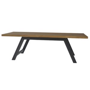 dinertafel Steel oak, bovenblad hout 210x80cm hoogte 76cm