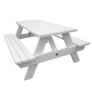 picknicktafel wit 177x152cm hoogte 75cm