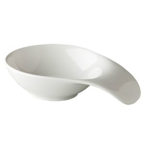amuseschaaltje met oor 16x11cm wit Pure per krat 25 stuks