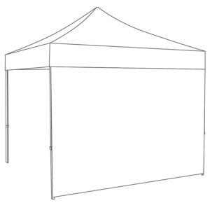 4mtr zijwand pvc wit gesloten tbv partytent