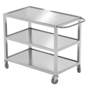 serveerwagen rvs 3 laags 80x50cm hoogte 85cm