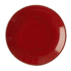 bord 28cm magma red Pure per krat 25 stuks