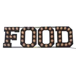 2D lichtletters led FOOD 50x160cm 230V 100W