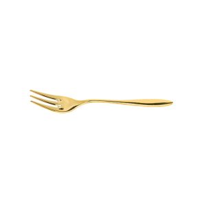 gebakvork / taartvork / cocktailvork goud Gioia gold 155mm per verpakking 10 stuks