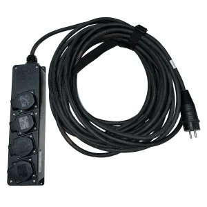 stekkerdoos verlengkabel schuko 4-voud 230V 10mtr (groen)