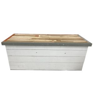 buffet Raww mixed white, bovenblad sloophout 217x81cm hoogte 90cm