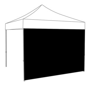 3mtr zijwand pvc zwart gesloten tbv partytent