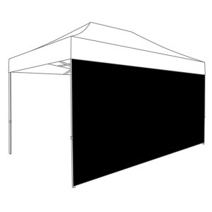 4,5mtr zijwand pvc zwart gesloten tbv partytent
