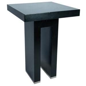 statafel Satin black, bovenblad zwart 76x76cm hoogte 110cm