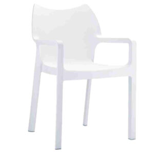 stoel Kasa white met armleuning, zithoogte 46cm