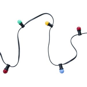 prikkabel 10mtr met 15 led lampen 1W gekleurd 230V 15W