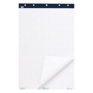 flipover papier 65x98cm (1 zijde wit/1 zijde geruit 25mm) per pak/rol 20vel*