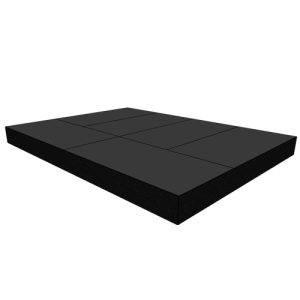 podium 4x3mtr (bxd) hoogte 30cm inclusief afrokking zwart