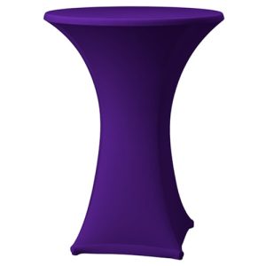 statafelrok stretch paars tbv statafel rond 85cm