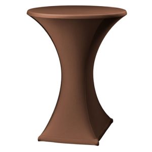 statafelrok stretch bruin tbv statafel rond 85cm
