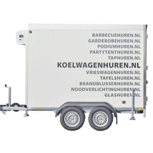 koelaanhangwagen 9.000ltr / 9m3 (binnenmaat 300x150x200cm) 460x220x275cm (lxbxh) 230V 2750W