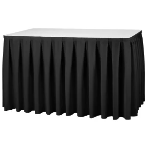 tafelrok zwart 580cm hoogte 73cm