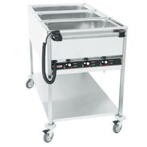 bain marie wagen 3x 1/1x200 gastronorm 230V 2500W