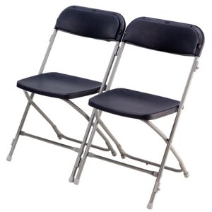 klapstoel zwart koppelbaar zithoogte 46cm