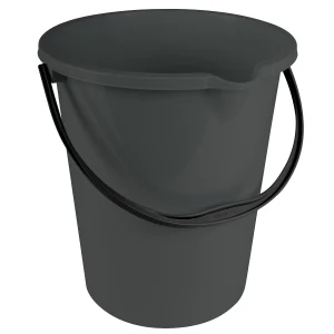 (spoel-)emmer antraciet 12ltr met schenktuit