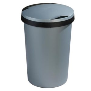 afvalemmer antraciet 45ltr rond met klep