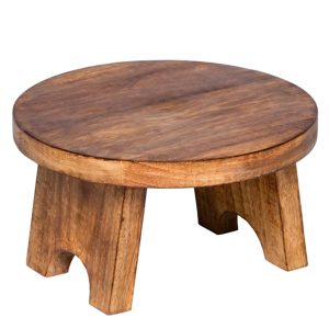 buffetverhoger hout 30cm rond, hoogte 17cm