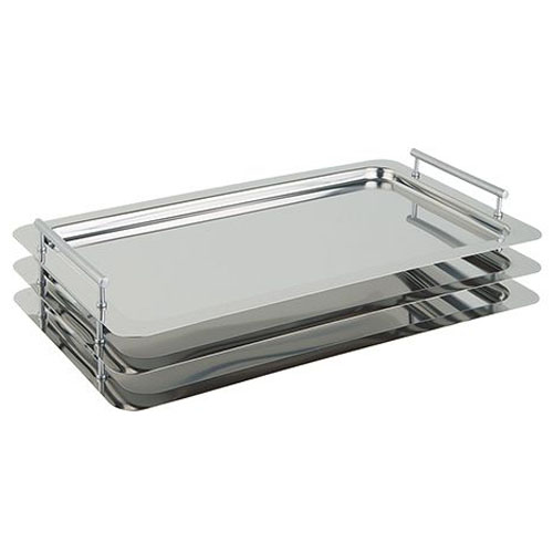serveerplateau / serveerschaal met handvat rvs 1/1 gastronorm 530x265mm serveerplateau / serveerschaal met handvat rvs 1/1 gastronorm 530x265mm