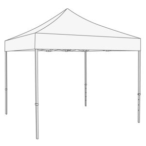 partytent 4x4mtr wit doorloophoogte 215cm