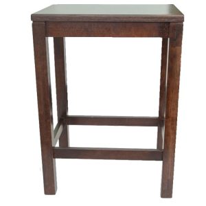 statafel / pokertafel bruin hout 60x80cm hoogte 110cm