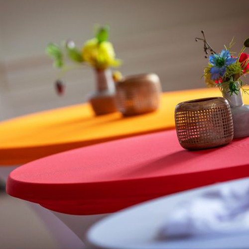 statafelrok stretch geel tbv statafel rond 85cm statafelrok stretch geel tbv statafel rond 85cm