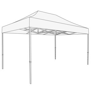 partytent 4,5x3m wit doorloophoogte 215cm