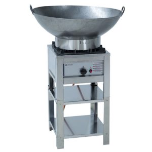 industriebrander/hokker gas met verhoging en wokpan 70cm rond, exclusief gas