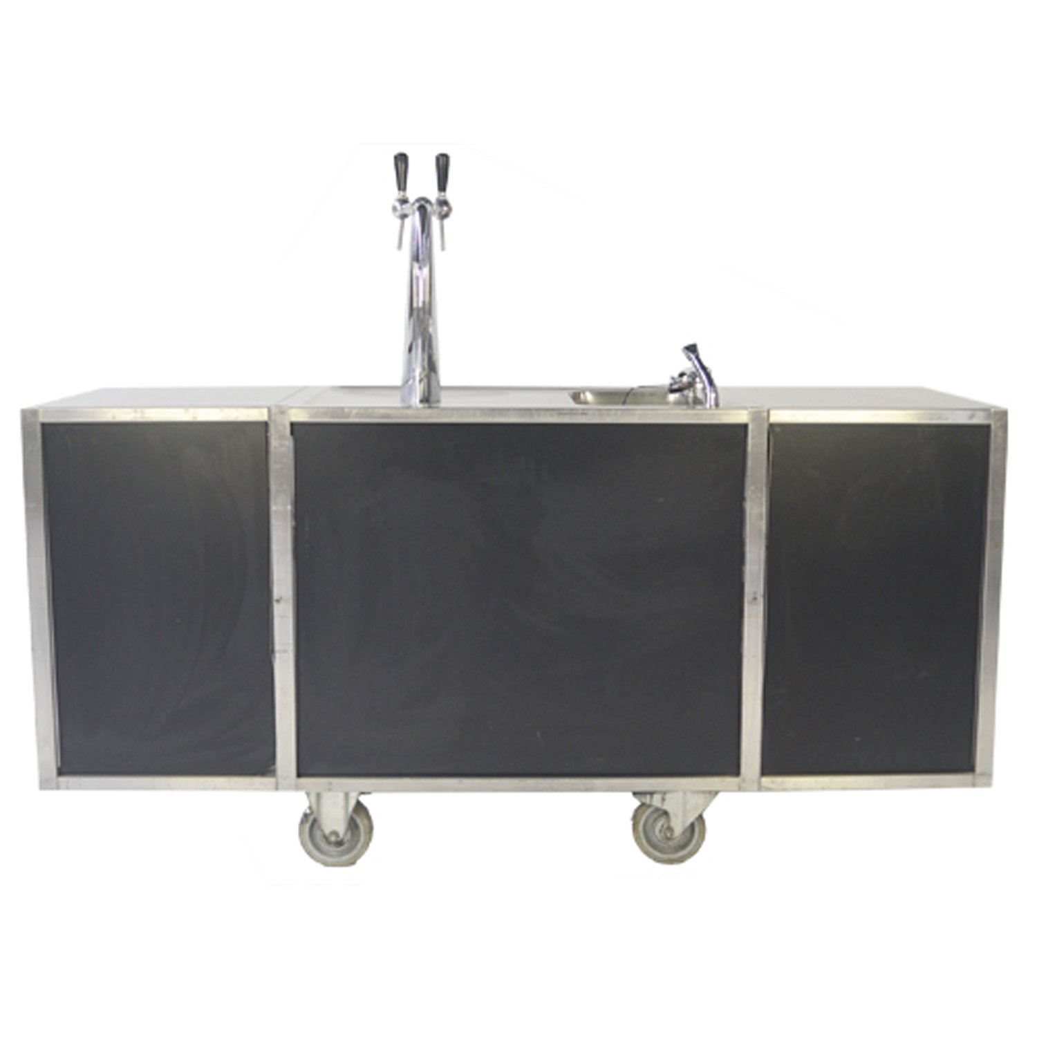 eventbar zwart 2 kraans tap met spoelbak 110/155/200x60x100cm (lxbxh) 230V 750W eventbar zwart 2 kraans tap met spoelbak 110/155/200x60x100cm (lxbxh) 230V 750W