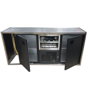 eventbar zwart koelbuffet Wehako 360 ltr 200x60x100cm (lxbxh) 230V 400W